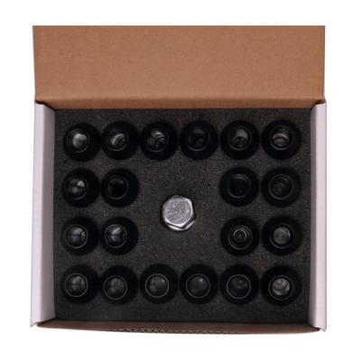 China Hard Oxidation Racing Locking Wheel Nuts High Performance 35mm Black Wheel Nuts for sale