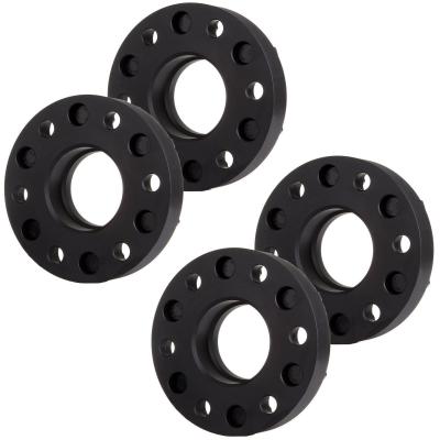 China Black Color 1.25 Wheel Spacers 93.1mm Thickness 12mm X 1.5 Studs Aluminum Material for sale