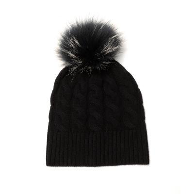 China COMMON COMMON Winter and Autumn New Style Korean Twist Knit Hairball Woolen Warm Hat for sale