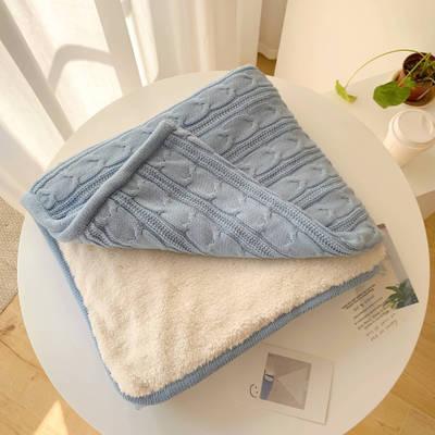 China 2021 Autumn Winter Soft Comfortable And Warm Anti-Static Cotton Knitted Pure Cool Colorful Thickened Plus Velvet Throw Blanket for sale