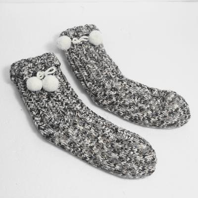 China Girls Indoor Floor Knit Extra Long Chunky Knit Leisure Knee High Booties Leg Warmers Slipper Boots S0050 S0050 for sale