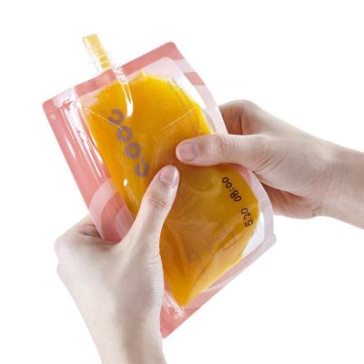 China Safety Popular Color Environmental Baby Food Reusable Pouch for sale