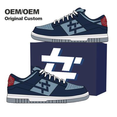 China Top Fashion Trend High Custom Kids Skateboard Shoes Empty Zapatillas Sneakers Manufacturer Custom Oem Men Sneaker Tag Custom for sale