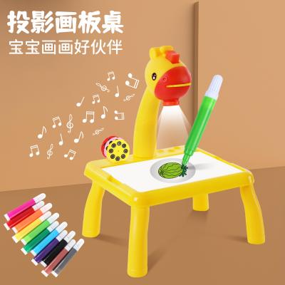 China 2021 Children's Drawing Board Projector Plastic Drawing Toys Projector Painting Children Other Toys With Table for sale