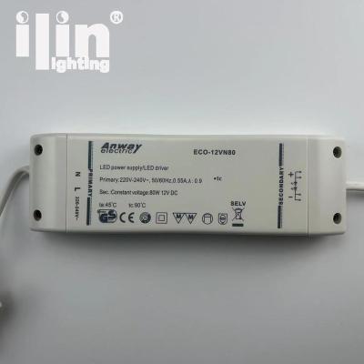 China DC 12V LED light with constant voltage LED drive power supply 80W driver 185*57.9*31mm for sale