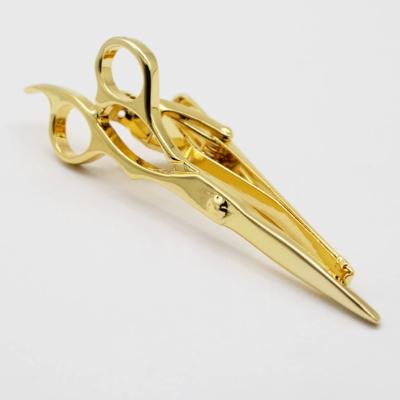 China Scissors tie clip Hot personality scissors Tie clip Shirt tie clip Brass material metal accessories for sale