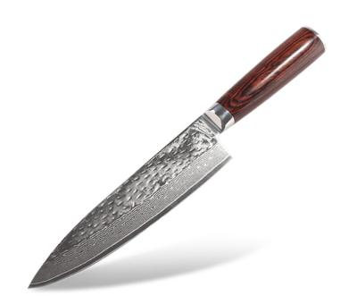 China Sustainable Hot Selling Japanese Handmade Forged 67 Layer Damascus Knife for sale