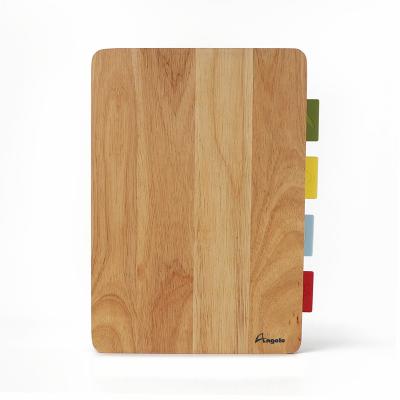 China Viable high quality wholesale rubber wood cutting board with multifunctional pp cutting mats for sale