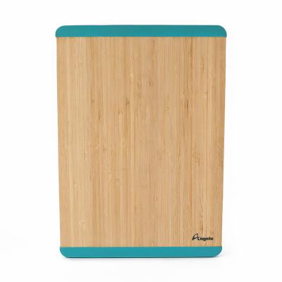 China Sustainable New Style Of Bamboo Chopping Cutting Board With Silicone Side Trim Serving Wooden Board For Knife for sale