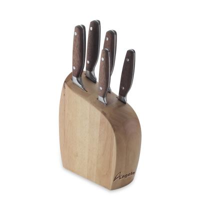 China Viable Hot Selling Acacia Wooden Knife Holder Rack Knife Block Amazon Kitchen Knife Accessory for sale