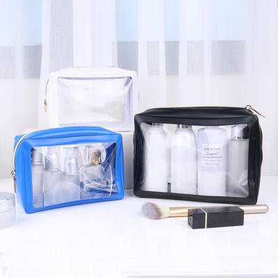 China Fast Shipping Transparent PVC Material Wash Bag Cosmetic Handbag Make Up Bag Organizer for sale