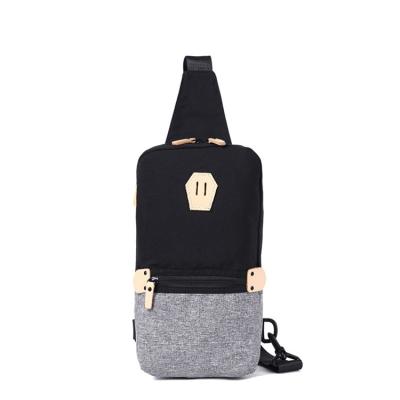 China Newly Mix Color Durable Casual Polyester Man Shoulder Chest Messenger Bags for sale