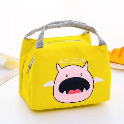 China Small Design Waterproof Cute Cartoon Printed Kids Insulated Lunch Box Cooler Bag For Girls Boys for sale