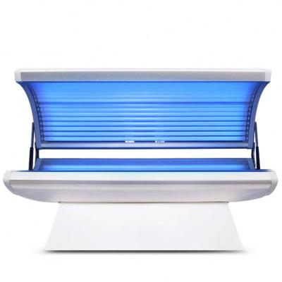 China New Collapsible Bed Horizontal Solarium Lying Tanning Beds Tanning Machine For Whole Body Lie Downstairs Sun Booth For Home/Salon/Spa for sale