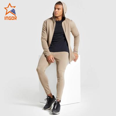 China New custom made men's jogger hoodies tracksuit antibacterial set fleece thin fit jogger men wholesale sweat suits for sale