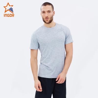 China Antibacterial plain short sleeves t-shirt printing new fashion men's workout T-shirt summer polyester and organic cotton T-shirts for sale