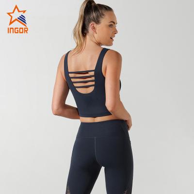 China Antibacterial Workout Tanks Sports Yoga Women Fitness Tops Custom for sale