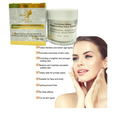 China Skin Revitalizer Brightening Face Cream With Collagen Kojic Acid Vitamin For Nourish Treat Pimples Dark Joint Scars Powerful Brightening Effect for sale