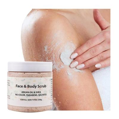 China Argan Oil and Shea Body Scrub Gently Exfoliating Natural Moisturizing Cream Exfoliator smoothes lightening skin and reduces the look of wrinkles for sale