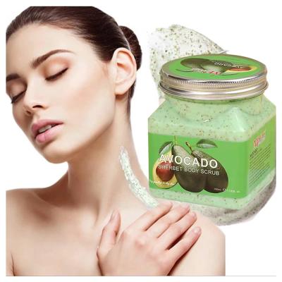 China Exfoliator Lighting Scrub Exfoliate Away Dark Spots Blackheads Dull Rough Skin Whitening Avocado Face Body Scrub for sale