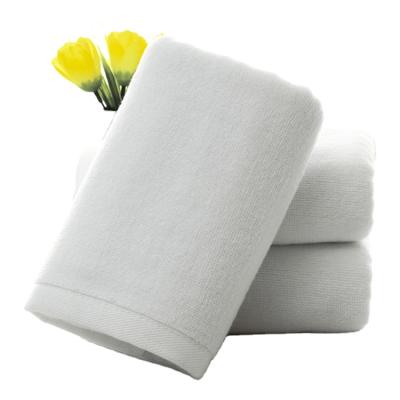 China 2021 White Classic Design Hotel Plain Factory OEM Fabric Cotton Skin-friendly Towels Color Child Safe 100% for sale