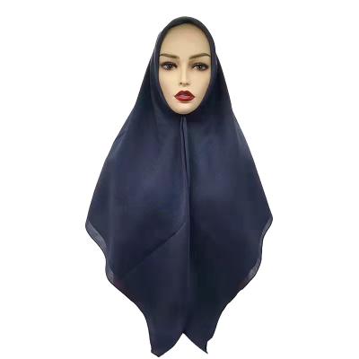 China Factory OEM Hijab Adult Woman Square Hijab Plain Color Shawl Scarf Muslim Comfortable Muslim Long Scarf Hijabs for sale