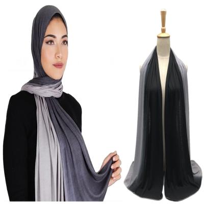 China Muslim hijab scarf 2021 adult woman hijab scarf shawl women scarf long style high quality popular custom made muslim magic gradient color for sale