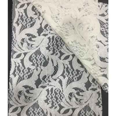 China Viable Samples Free Design 100 Fancy Silver Silk Nylon Warp Lace Fabric For Lace Handbag for sale