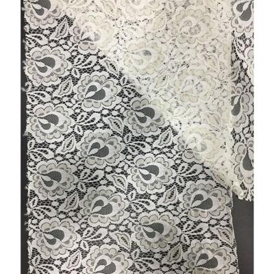 China Viable good quality white nylon cotton thick cotton lace fabric for winter wear from Switzerland for sale