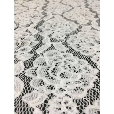 China Beautiful Design Peony Mesh African Lace Fabric Elastic Swiss Voile Fabric For Wedding Dress for sale