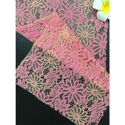 China African lace fabric high quality sustainable lace big yellow flower for woman dressing for sale