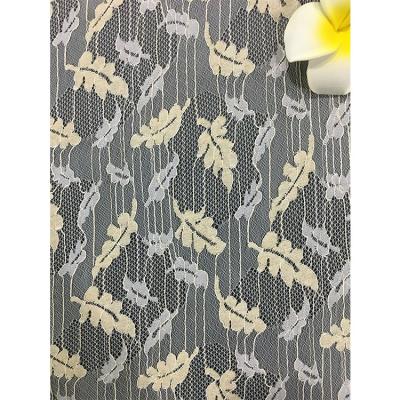 China Latest Leaf Pattern 2020 Multicolor Fabric Sustainable Nylon Cotton African Wedding Lace Fabric for sale