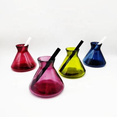 China Eco-friendly Recyclable Hot Sale Color Cone Diffuser 200ml Container Supplies Empty Glass Reed Diffuser Bottles for sale