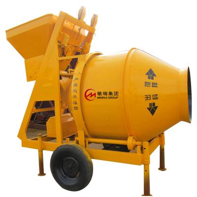 China Construction Industry Minrui 300L Self Loading 560L Cement Mother Concrete Mixer Mini Skid For Sale for sale