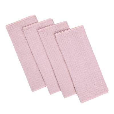 China Viable Custom Microfiber Waffle Dish Towel Cleaning Cloth Absorbent Kitchen Towel for sale