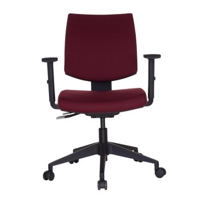 China Modern Adjustable Armrest Custom Swivel Mid Back Office Chair (Height) With Wheels for sale