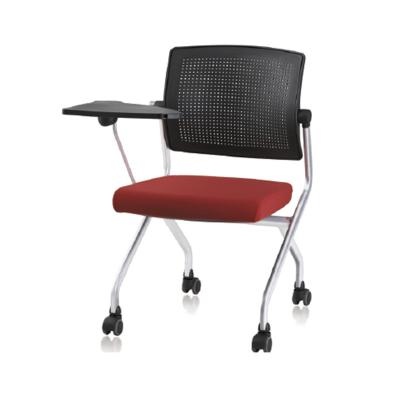 China OEM ODM Rotating Frame Folding Conference Student School Chair With Plastic Enrollment Board for sale