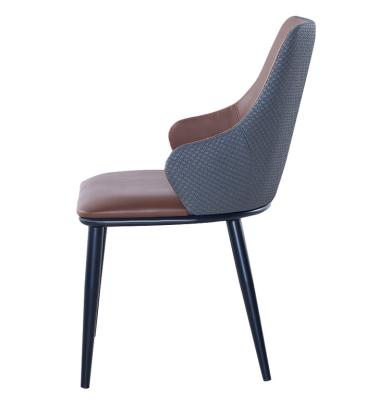 China Advanced Luxury Modern Dining Chair PU Leather Chair Quality Guarantee Metal Leg Modern Chair for sale