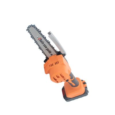 China 2-Stroke 21V 4in Mini Battery Powered Chain Saw Lightweight Electricity Cordless Chainsaw for sale