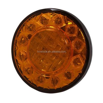 China PMMA 4 Inch LED Round Tail Stop Turn Signals Fog Emergency Light Lamp For Truck Trailer for sale