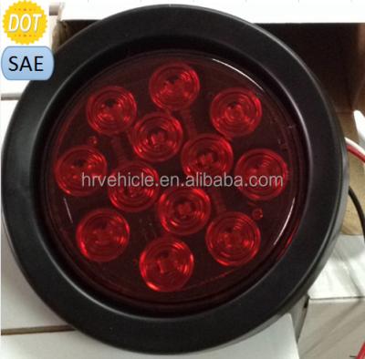 China PMMA 4 Inch LED Round Tail Stop / Side Marker / Clearance Light Lamp For Truck / Trailer for sale