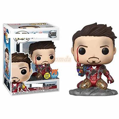 China Tony Stark #580 Funk POP Vinyl Figure Limited Cartoon Toy SV-TA109 Superhero Edition Action Number Toys Glows In The Dark for sale