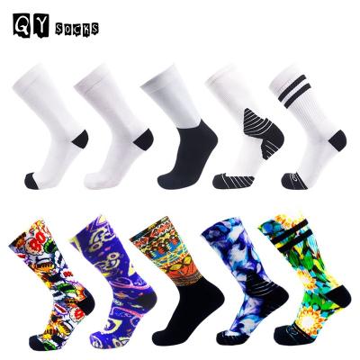 China QUICK DRY custom pattern custom design socks coloful 3d sublimation printed socks 360 digital printed socks for sale