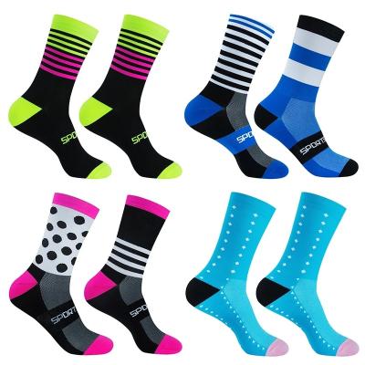 China High Quality Professional QUICK DRY Compression Custom Football Mesh Man Crew Sport Sock Cycling Sock for sale