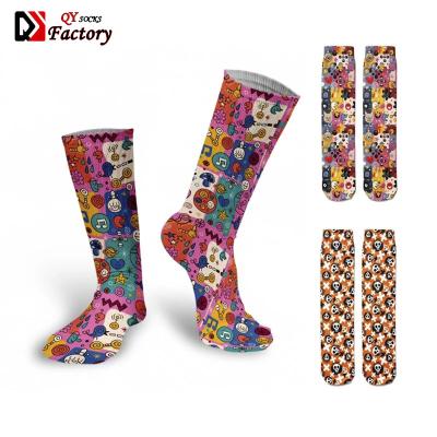 China Wholesale Custom QUICK DRY 3D Printing Polyester Crew Socks Adults Men Tube Blank Sublimation Socks Custom Digital Socks for sale