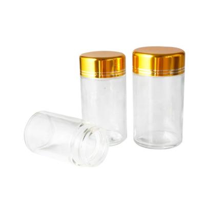 China Wholesale Empty Small Food Garment Storage Jar Honey Glass Bottles Support Bottle Glass Jar With Lid for sale