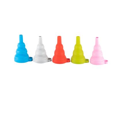 China Garment Colors Collapsible Silicone Funnel Collapsible Silicone Funnel For Water Bottle Liquid Transfer Food Grade for sale