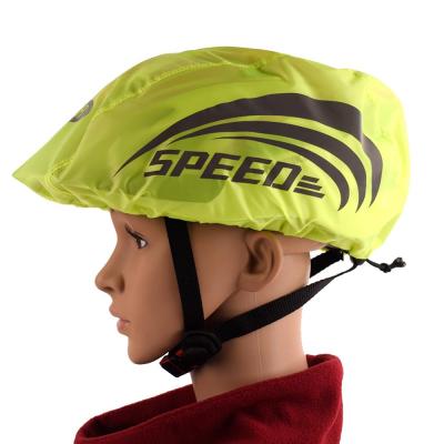 China Custom Factory Reflective Polyester Waterproof Bike Accessories Reflective Bicycle Helmet Rain Cover for sale