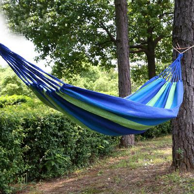 China Canvas dormitory single hammock leisure outdoor thickened outdoor camping indoor children send rope bag vacation travel wholesale for sale