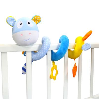 China Eco-Friendly Stroller Sensory Activity Crib Plush Infant Newborn Baby Crib Rattle Hanging Spiral Spiral Toy for sale